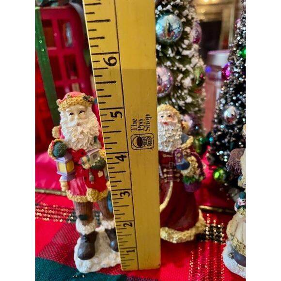 Santa Claus Hand Painted Figurines Lot of 5 - Picture 2 of 11